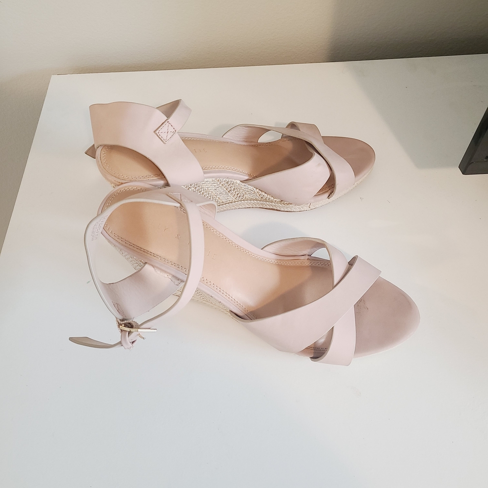 Kelly & Katie Pink Wedge Shoes